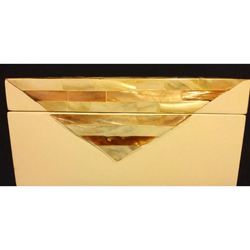Handmade Natural Mother of Pearl Inlay Decorative Jewelry & Storage Box